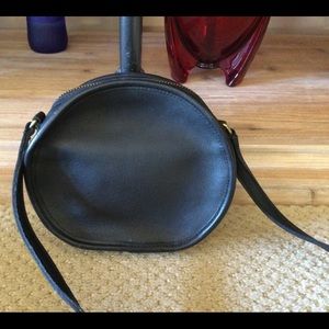 Vintage Coach black leather crossbody bag